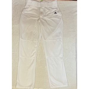 Adidas Men Baseball Pants Climalite Zipper Snap Button Closure White Sz L NWOT